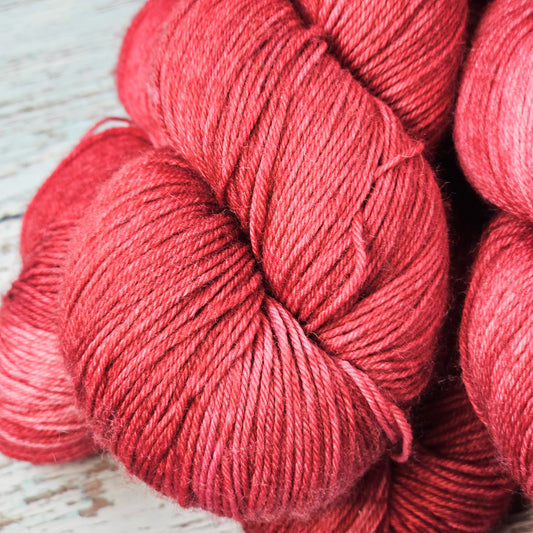 Red Red Wine- DYED TO ORDER - Pick Your Yarn Weight, Base, and Quantity