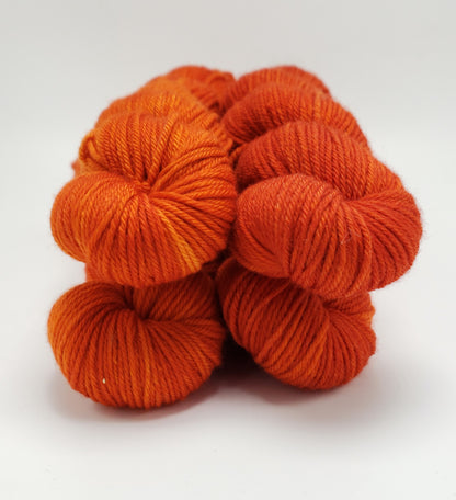 Blazing Orange - DYED TO ORDER - Pick Your Yarn Weight, Base, and Quantity