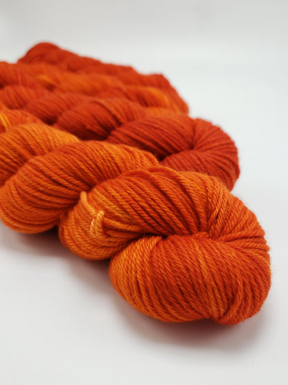 Blazing Orange - DYED TO ORDER - Pick Your Yarn Weight, Base, and Quantity