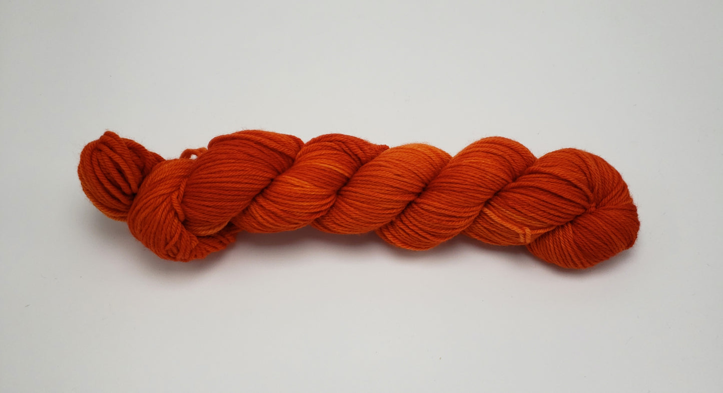 Blazing Orange - DYED TO ORDER - Pick Your Yarn Weight, Base, and Quantity