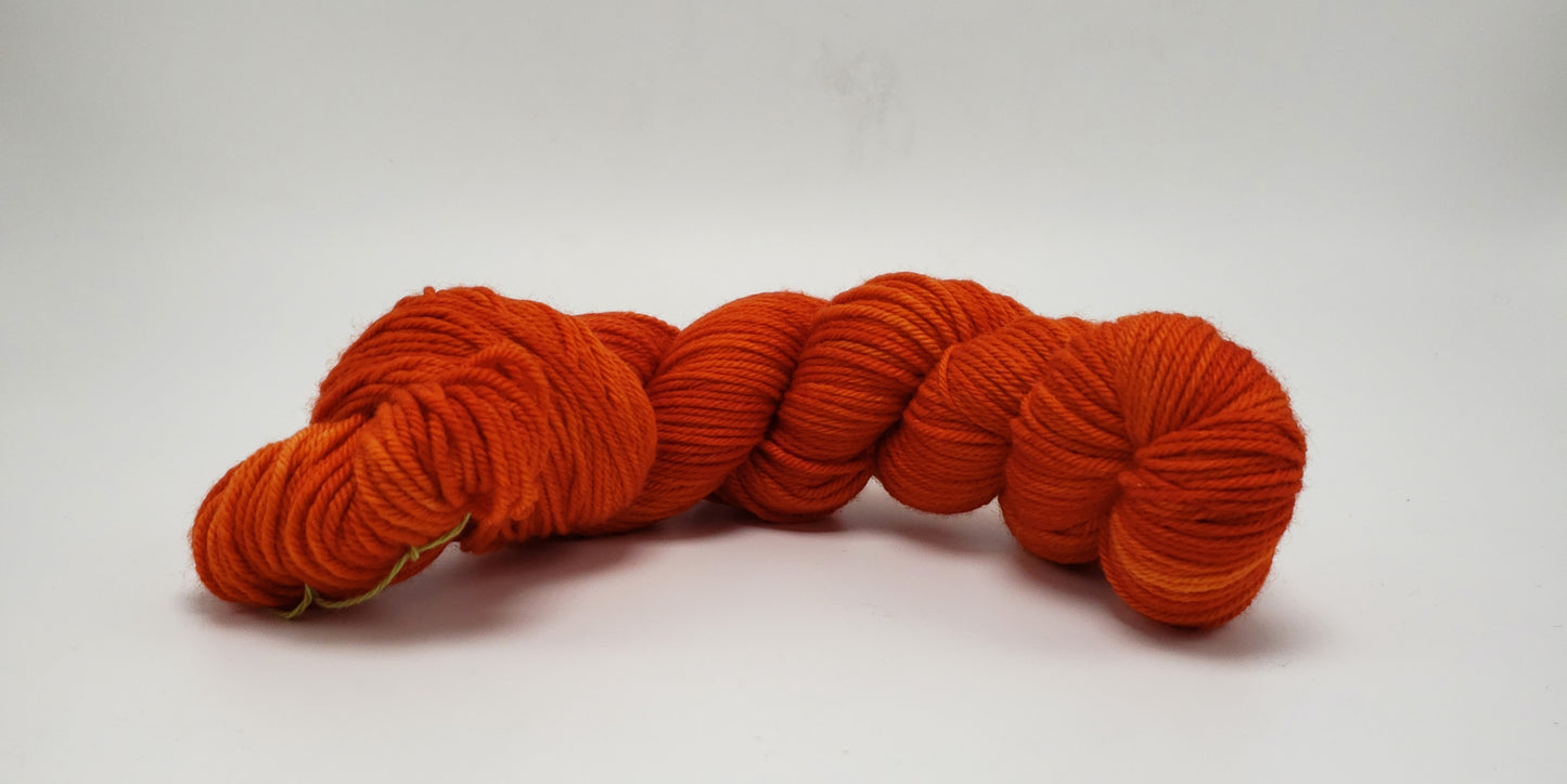 Blazing Orange - DYED TO ORDER - Pick Your Yarn Weight, Base, and Quantity