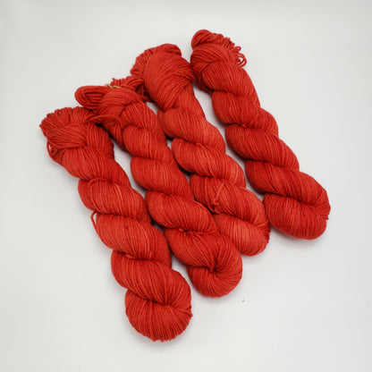 Cayenne Red - DYED TO ORDER - Pick Your Yarn Weight, Base, and Quantity