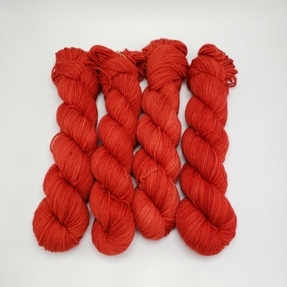 Cayenne Red - DYED TO ORDER - Pick Your Yarn Weight, Base, and Quantity