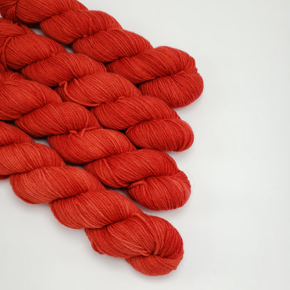 Cayenne Red - DYED TO ORDER - Pick Your Yarn Weight, Base, and Quantity