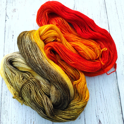 Crunchy Leaves - DYED TO ORDER - Pick Your Yarn Weight, Base, and Quantity