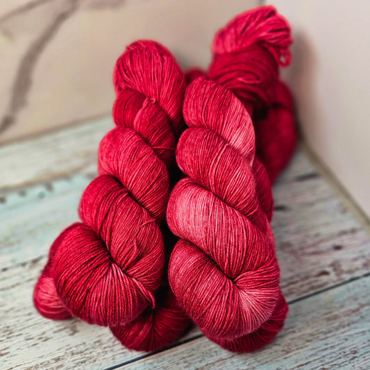 Red Red Wine- DYED TO ORDER - Pick Your Yarn Weight, Base, and Quantity