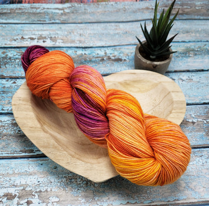 Tropical Sunset - DYED TO ORDER - Pick Your Yarn Weight, Base, and Quantity