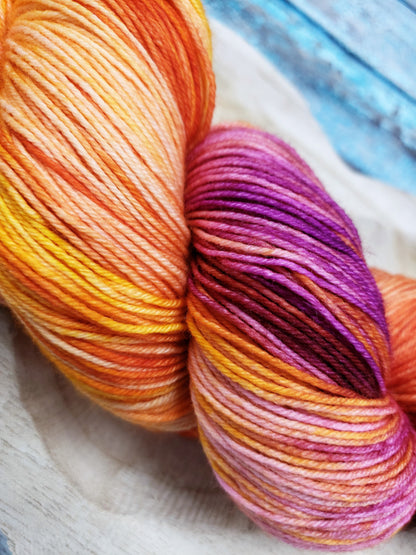 Tropical Sunset - DYED TO ORDER - Pick Your Yarn Weight, Base, and Quantity